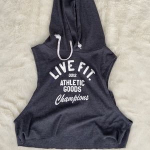 Live Fit Hooded Muscle Crop